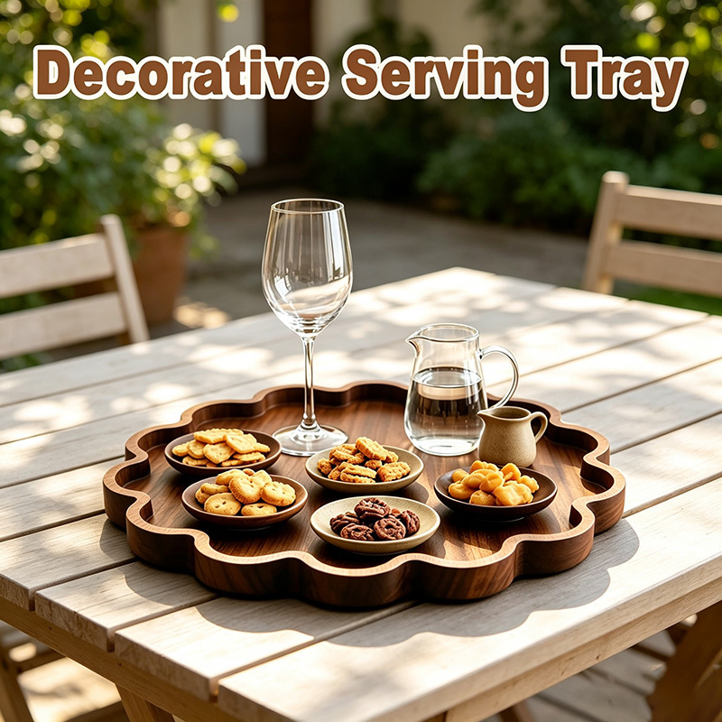 Rosewood scented candle display tray, holiday model room scene arrangement, irregular candle tray, decorative base Rosewood scented candle display tray, holiday model room scene arrangement, irregular candle tray, decorative base