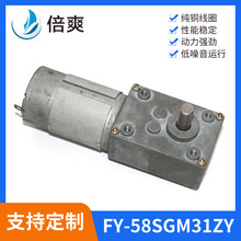 蜗轮蜗杆微型直流减速电机大扭矩12V带自锁电动窗帘减速电机厂家