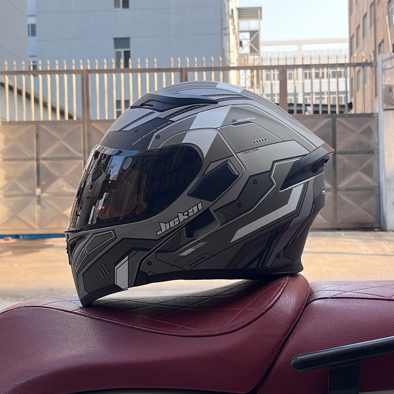 JIEKAI 3C certificado casco de motocicleta para hombres y mujeres casco completo de motocicleta casco de exposición Bluetooth casco de coche eléctrico