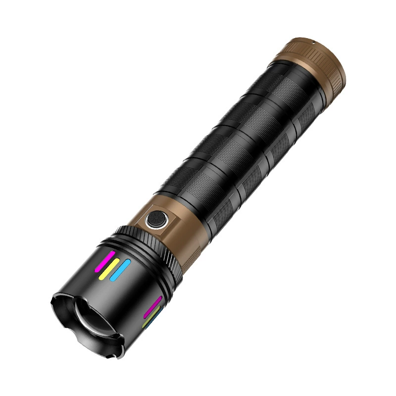 Мощный яркий фонарик с перезаряжаемым лазером дальнего излучения многофункциональный наружный сверхяркий зум