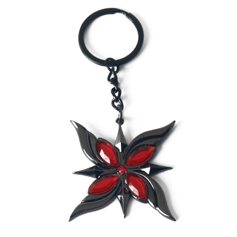 Red maple leaf, keychain