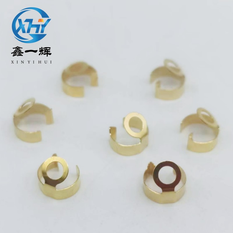 厂家直冲压链接片电子链接片信号接触铜钉软性线路板铜接触片