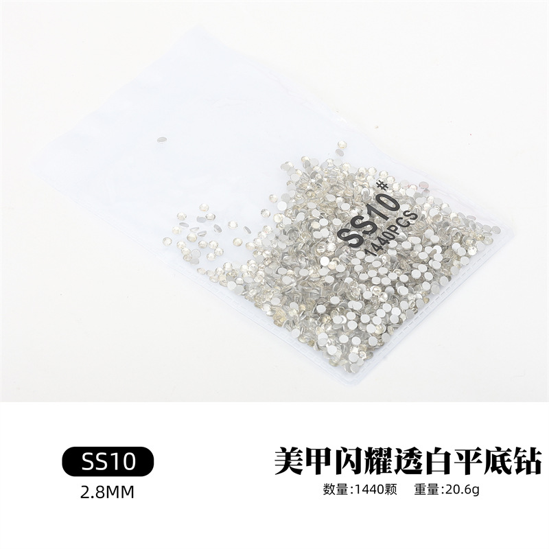 Accesorios de uñas diamante plano transparente AB diamante uñas taladro DIY decoraciones oro inferior plata inferior calidad rhinestone color mezclado diamante