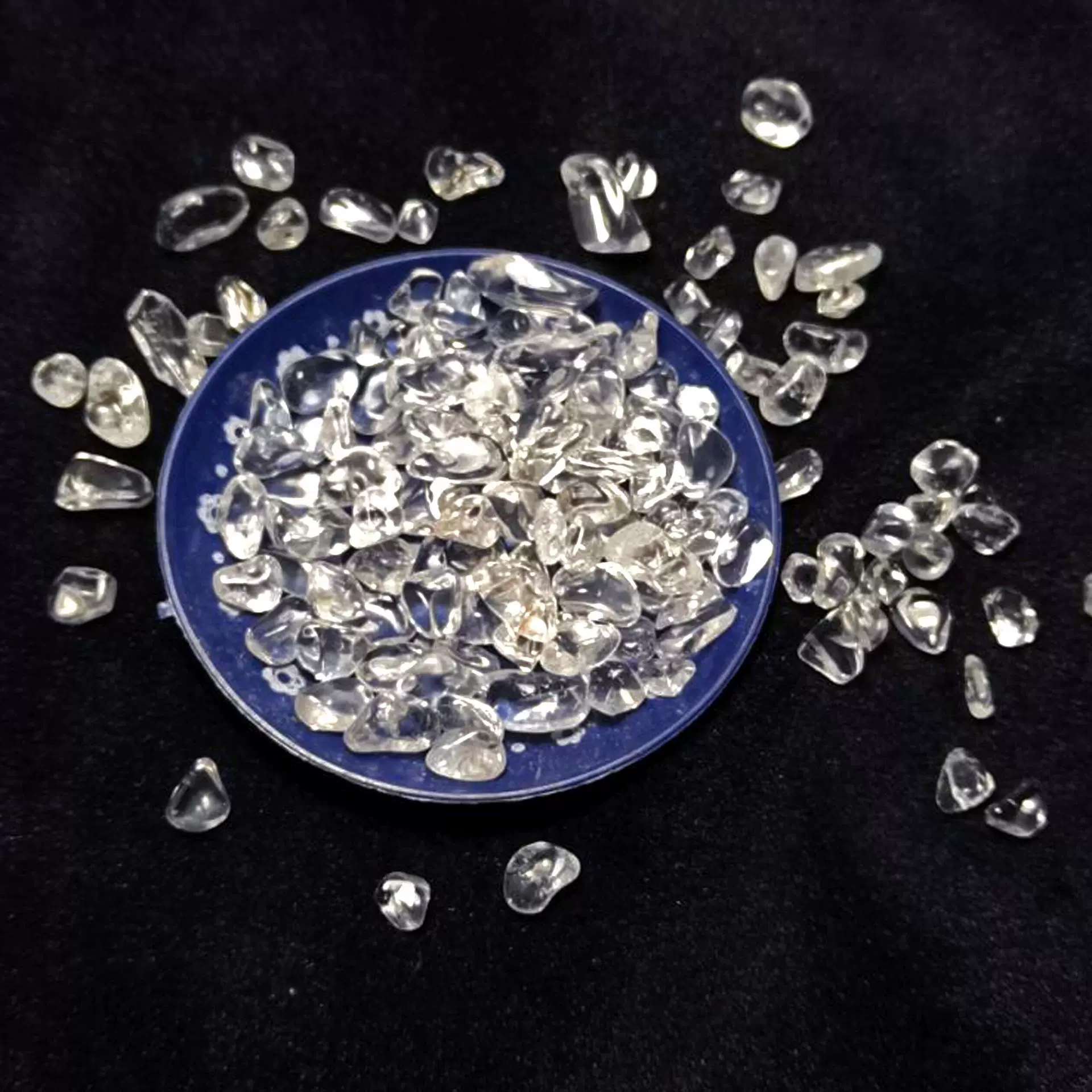 100克价天然喜马拉雅白水晶碎石鱼缸石盆景石摆件厂家批发