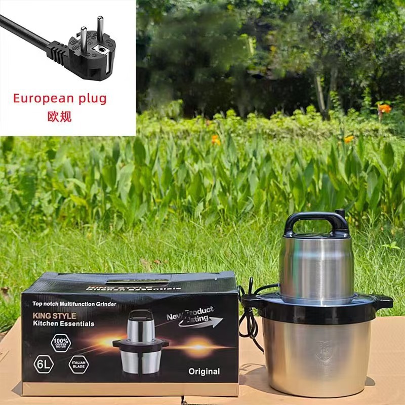 Yam Pounder Meat Grinder Household 6L Multifunctional Minced Meat Cooking Mixer Vegetable Chopper