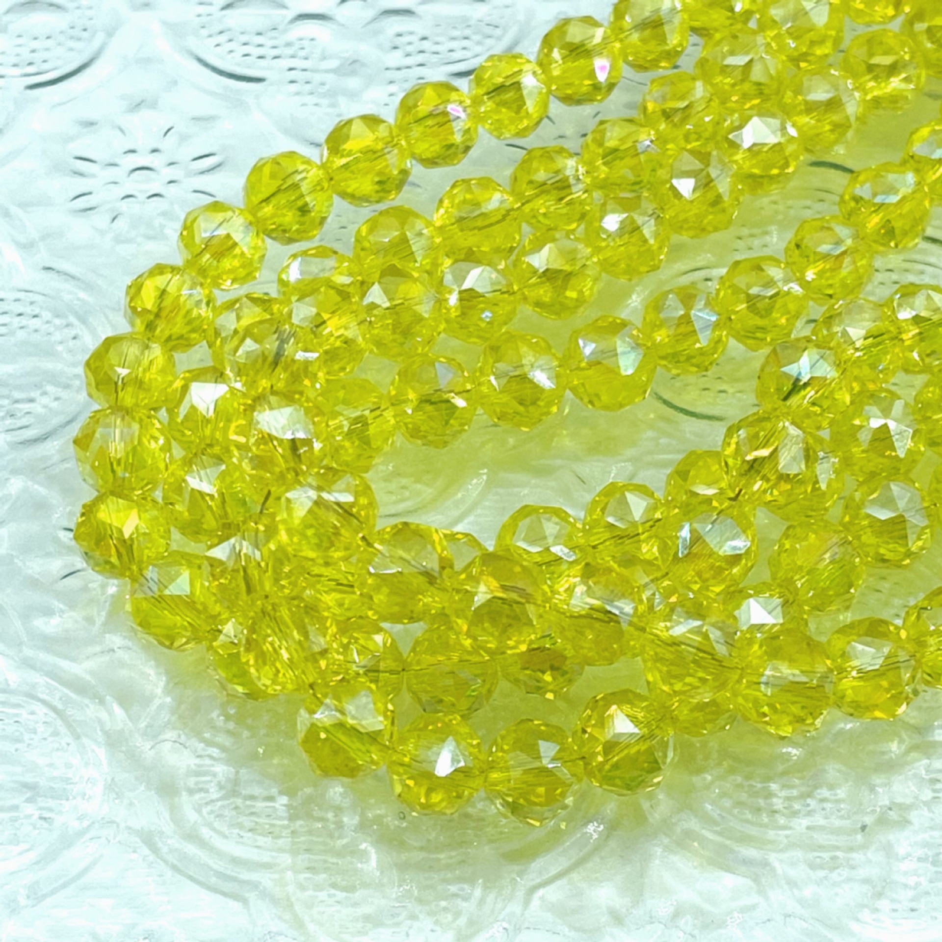 Bola de flores de 8mm Jingjing K9 cuentas sueltas de cristal 64 superficies cortadas con cuentas Accesorios de joyería hechos a mano de bricolaje Pulsera Collar lote suelto image 8