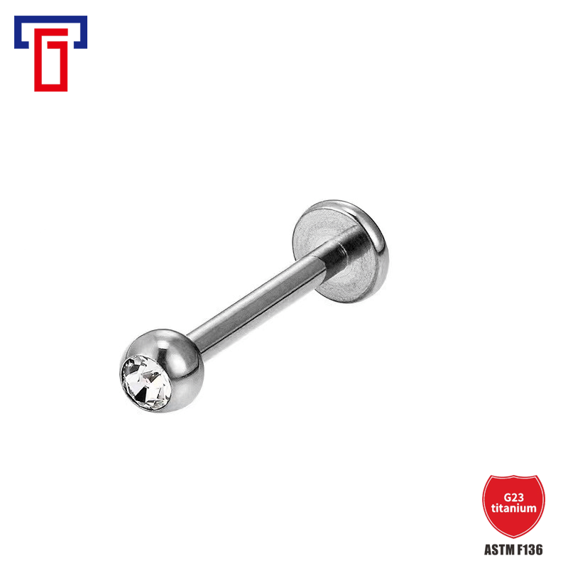 Pointed titanium steel lip stud product view