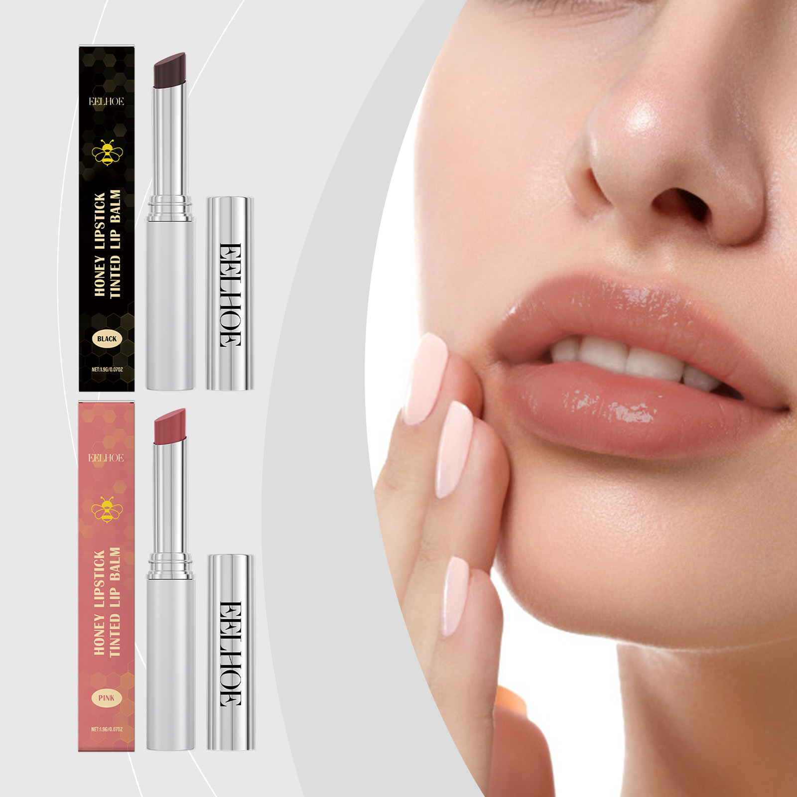 Eelhoe Soft and Shiny Honey Lipstick (Pink) Glossy, Soft, Colorful, Bright and Natural Lipstick