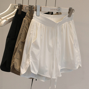Extra Large Size 1.0-150kg Fashionable Simple Sports Shorts for Women Summer Light Loose Slimming Wide Leg Casual Cross-Border