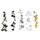 Metal two-foot nail color children's DIY mini 3mm paper special nail micro semicircle two-foot nail