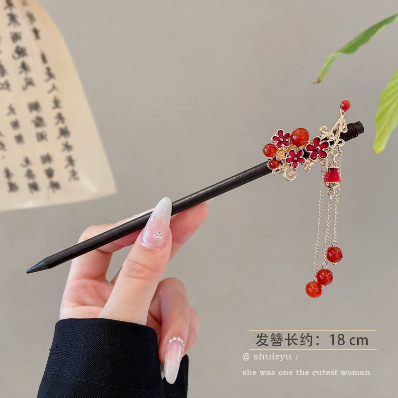 Китайская заколка, изысканный Ханьфу с кисточками, чхонсам, аксессуар для волос, стиль высокого качества, цветочный, китайский стиль