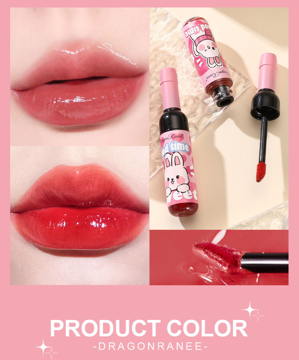 23g Weight Lip Glaze Type Of Cosmetics Contains Liquid Ingredient Lip Glaze Material Rabbit Pattern Rabbit Lip Glaze Lip Glaze Beauty & Health 3