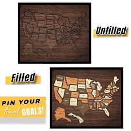 亚马逊潮流新颖个性化便携式 USA Travel Map Puzzle旅游地图拼图