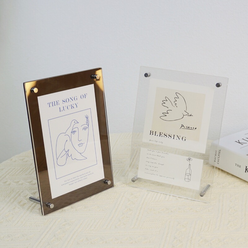 Acrylic photo frame 6 inch simple creative photo frame color transparent crystal frame display frame