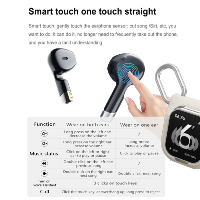 d8pro reloj tws auriculares 2 - en - 1 monitoreo de salud nfc multifunción bluetooth llamada deportiva nfc función