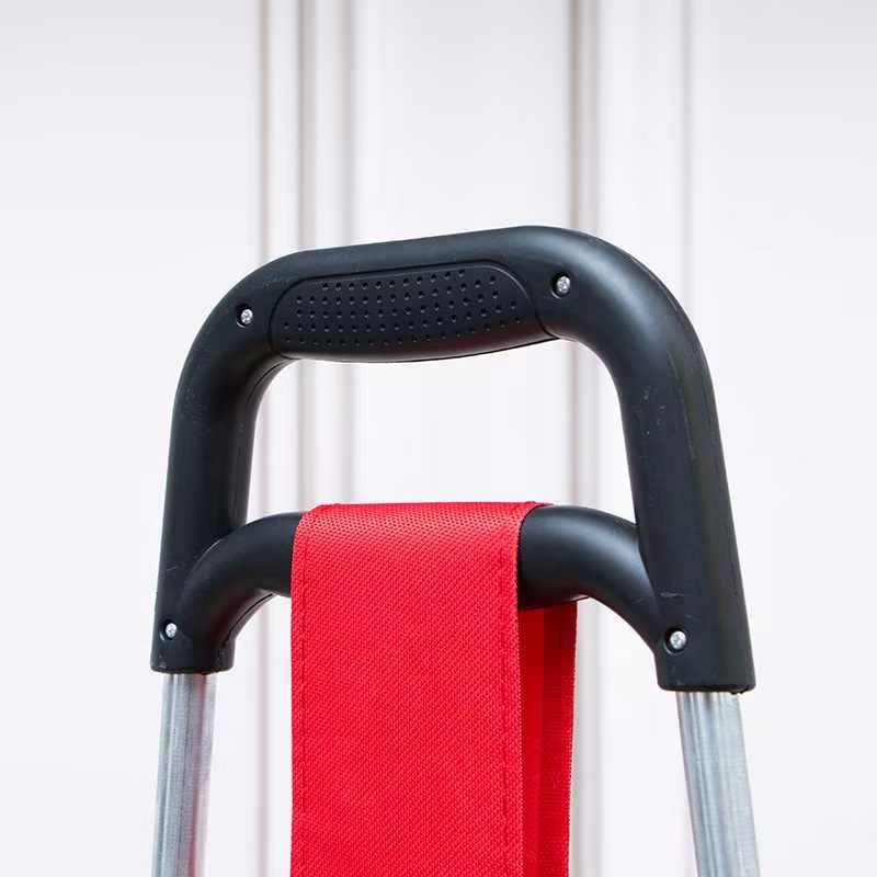 Carrito de compras plegable de tela Oxford impermeable, con ruedas para subir escaleras y espacio publicitario