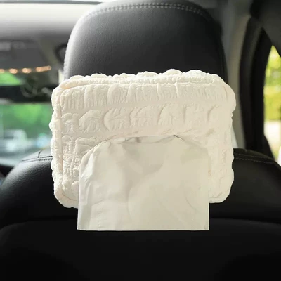 Hanging Type, Universal, Car Interior | Car tissue box/set - puff-grid-tissue-box-light-board-regular-style-without-thickened-design