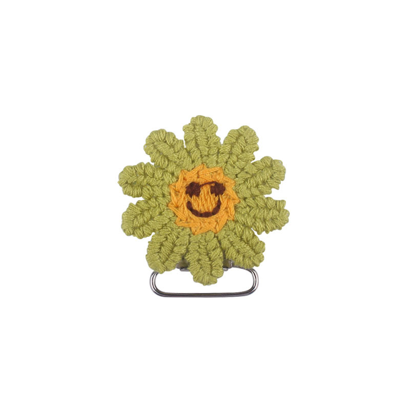 Suministros para bebés nuevo ganchillo DIY girasol chupete clip bebé girasol clip pezón anti-gota cadena Accesorios