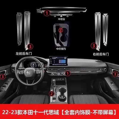 Central Control Navigation Screen, Gear – Car interior film - full-set-of-film-fuel-version-without-screen