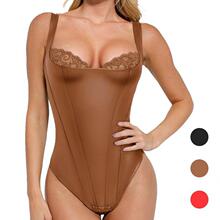 O 15076 Lace Deep V Underwire Bodysuit ��˿�� V ������