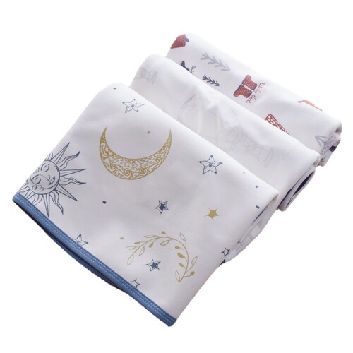 Children's knitted cotton printed diaper pad baby diaper pad baby care pad menstrual period small sheet washable pad