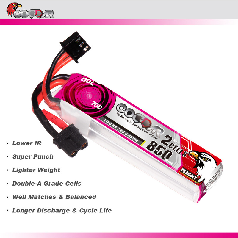 Eagle krypton CODDAR 850MAH 2S 7.6V 70C 2 inch long endurance model aircraft toothpick machine high voltage battery