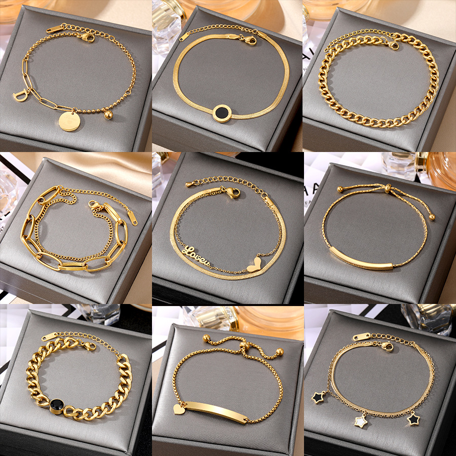 small bracelet stainless steel with letters