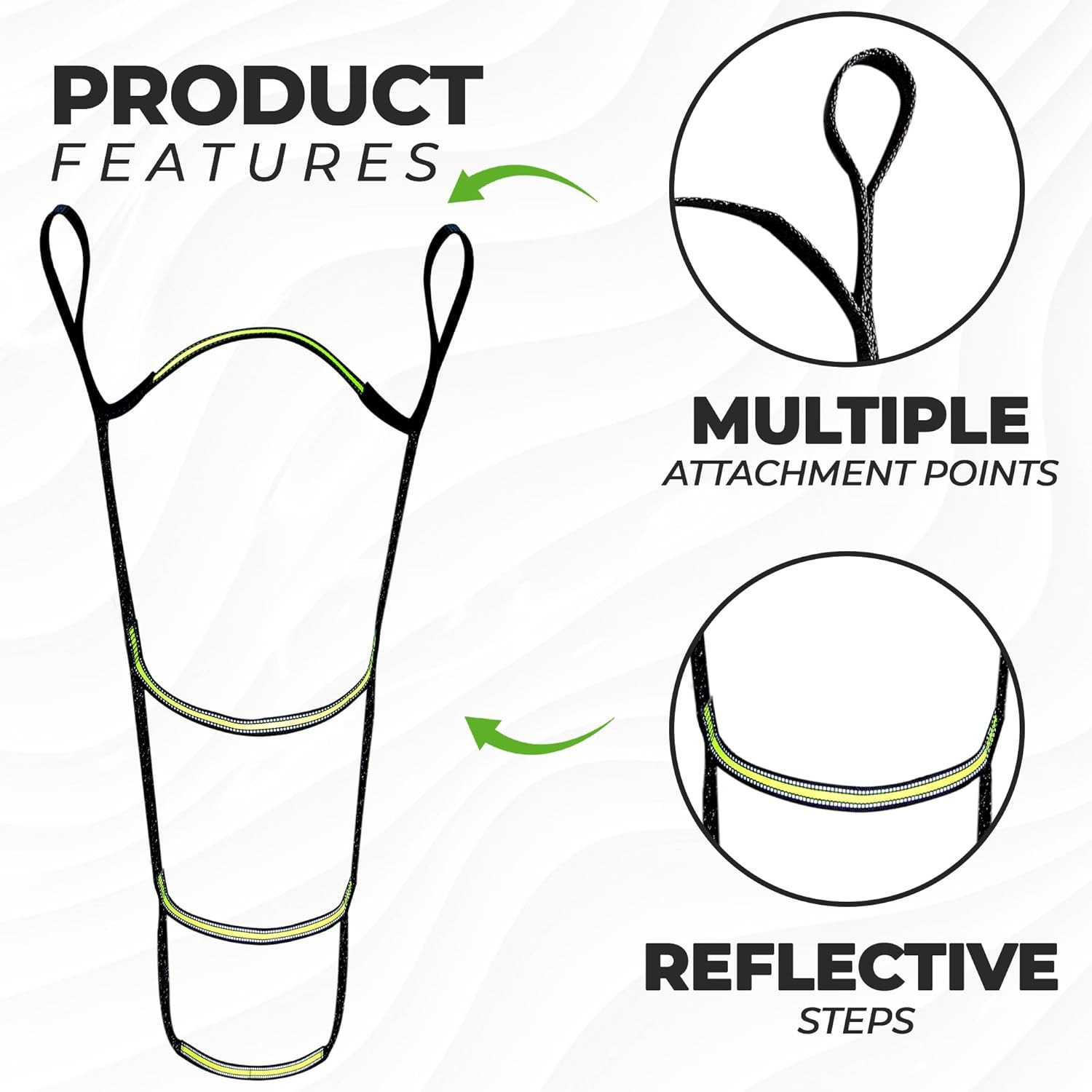 Reflective tape Green 4 steps