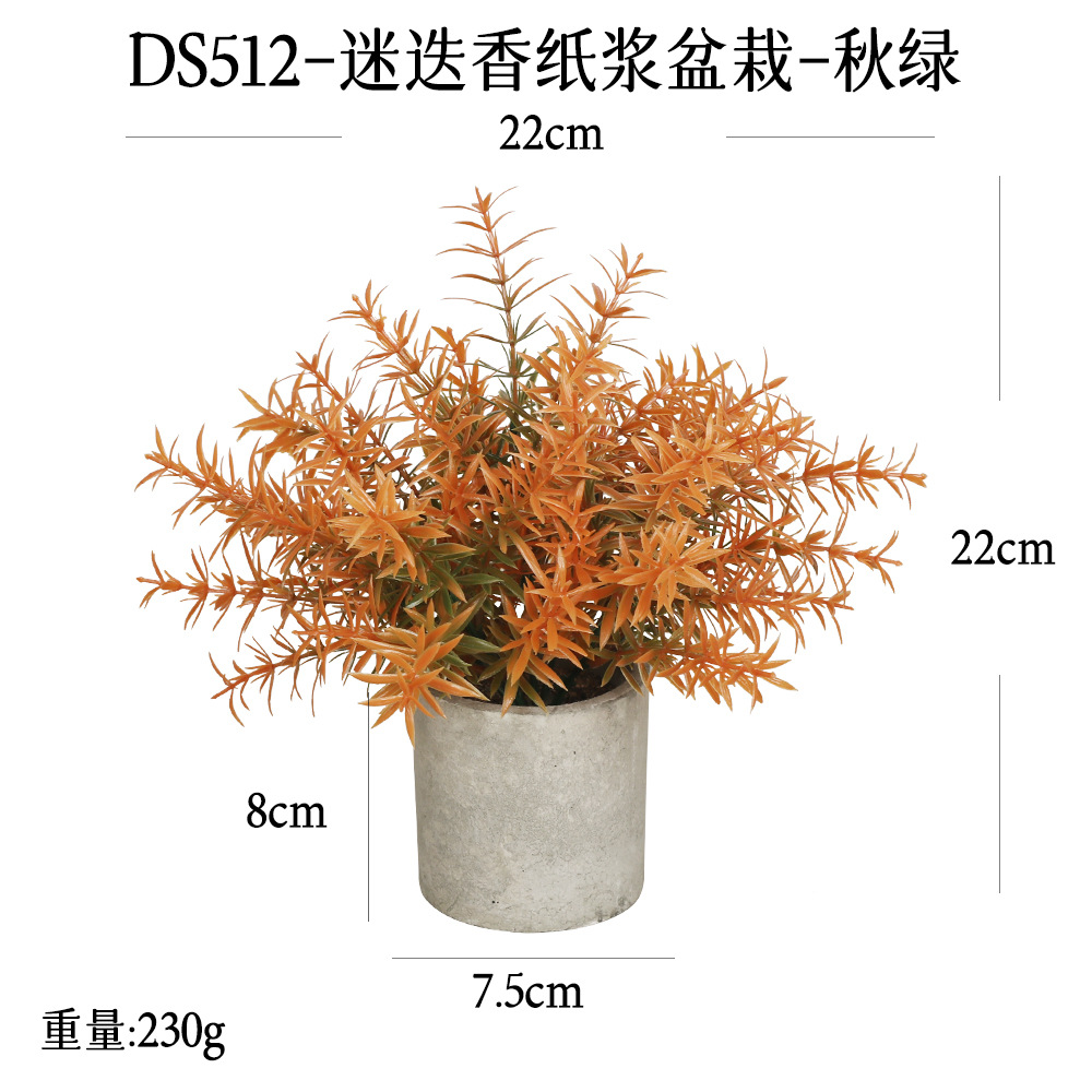 Más de 240 combinaciones populares de macetas con plantas verdes artificiales, decoraciones para el hogar, flores artificiales, bonsáis cilíndricos de pulpa de papel.