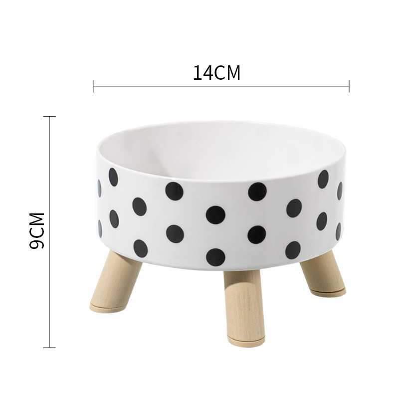 Tazón para mascotas Tazón para gatos anti-volcado Tazón para perros de acero inoxidable para mascotas Cuello para gatos Tazón para pies altos Juego de comida para perros Nuevo estilo transfronterizo