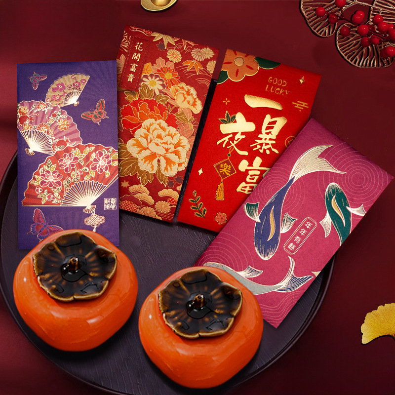 Lian Nian Youyu 香港版高級赤い封筒新しい新年の赤い封筒バッグクリエイティブ新年の赤い封筒工場卸売|undefined