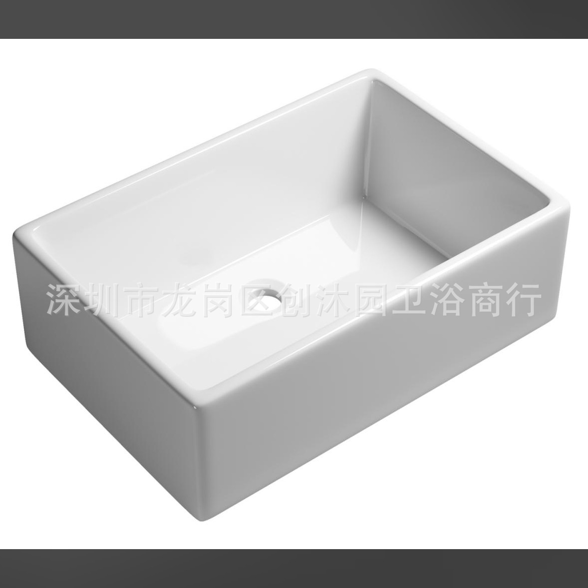 Cocina americana retro fregadero de cerámica de tierra refractaria grande fregadero de un solo tanque blanco versión frontal lavabo empotrado fregadero