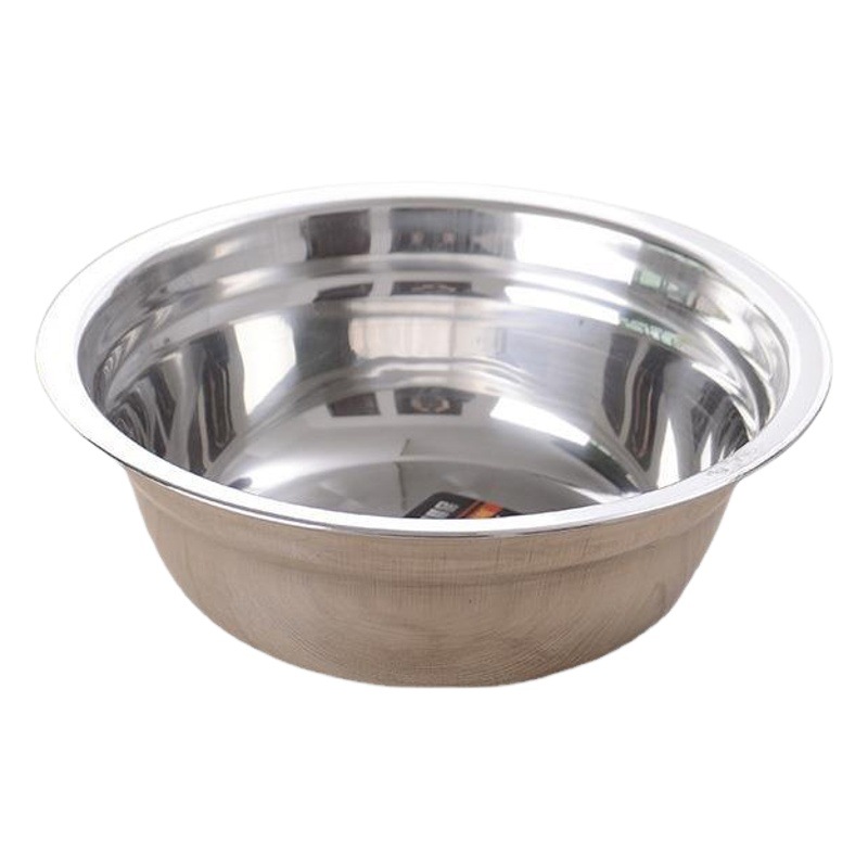 Factory direct supply non-magnetic thickened reverse edge stainless steel soup basin seasoning cylinder 2 yuan store general merchandise