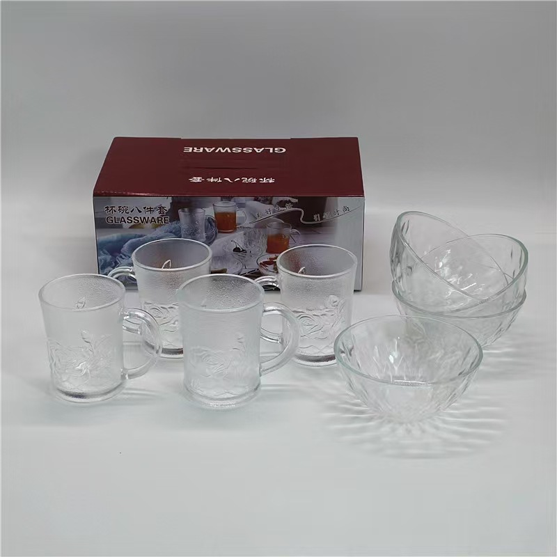 로즈 컵과 그릇 8개 세트 16세트/박스