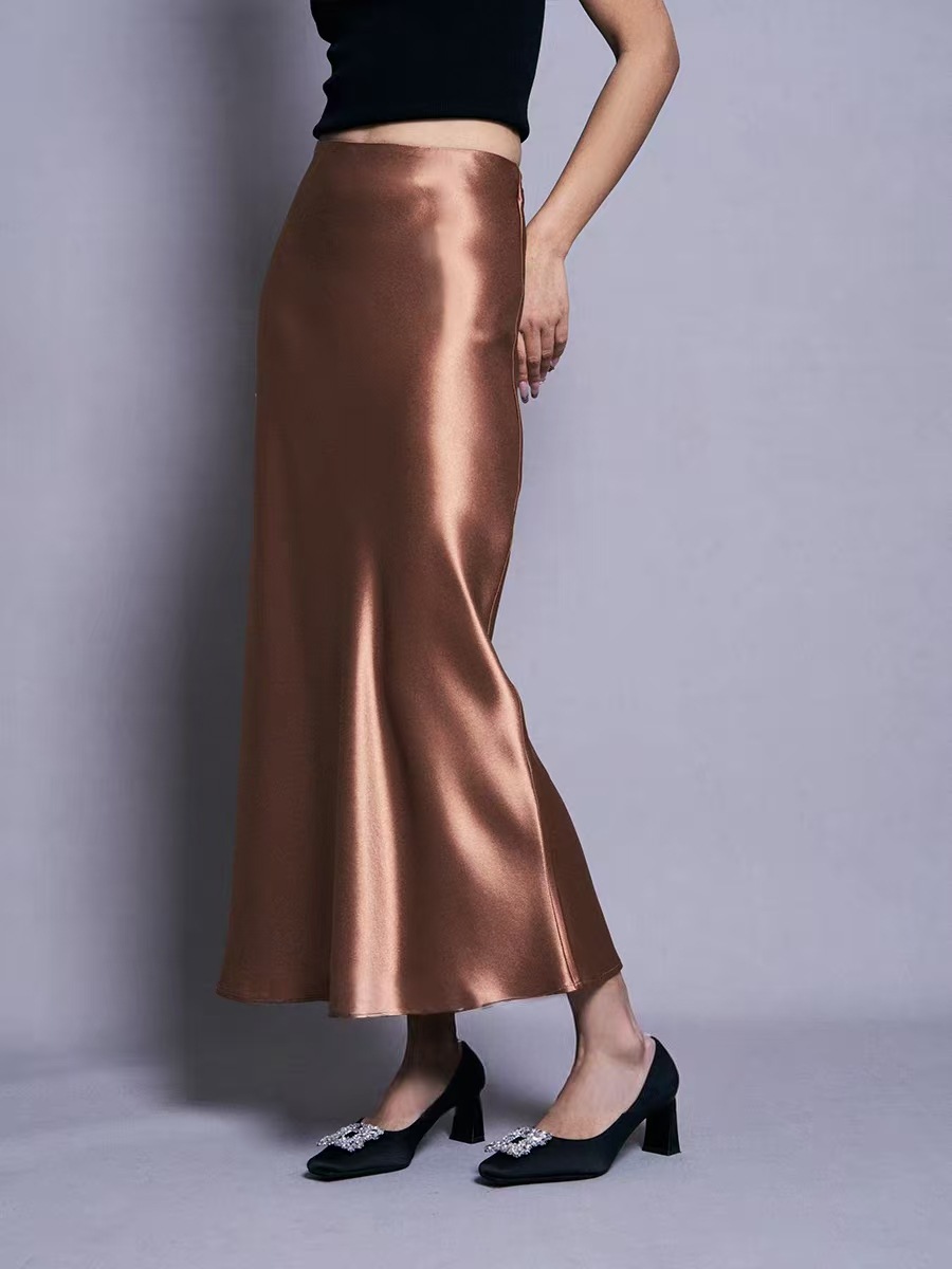 Chocolate color - long skirt (to ankle) 95 long