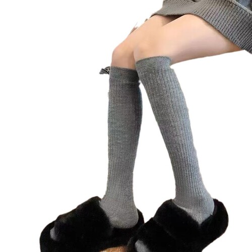 Women's Autumn/Winter Striped Korean Style Calf Socks, JK Pure Desire Vertical Striped Mid-Calf Socks, Japanese Style Knee Pile Socks