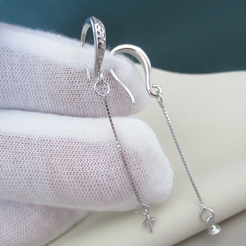 S925 sterling silver ear hooks DIY silver mother-of-pearl earrings making accessories Japanese and Korean design snake belly ear hooks