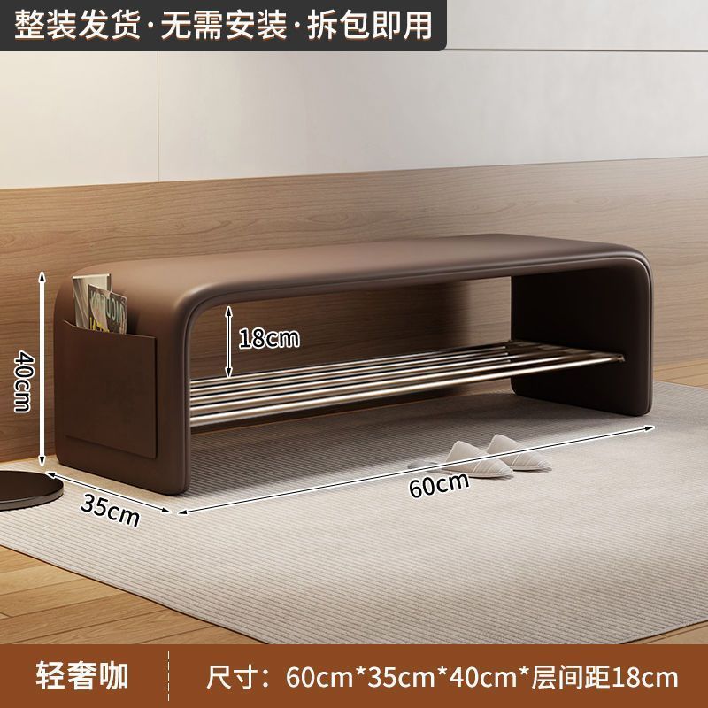 进门可坐穿鞋柜一体入户卧室床尾长条凳门口换鞋凳家用轻奢高级感|undefined