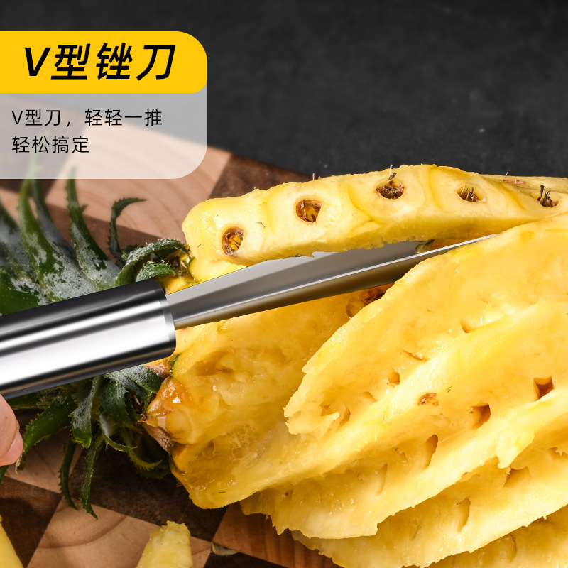 Ojos cortar un cuchillo de piña cuchillo de caña de azúcar de piña al por mayor pelador de acero inoxidable