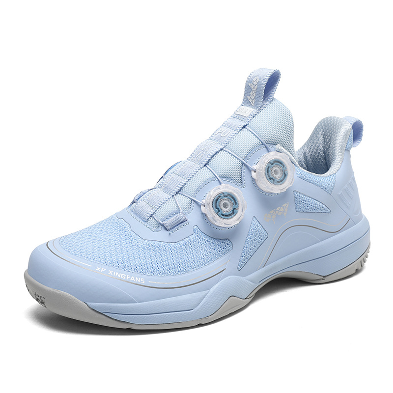 2025 nuevo botón giratorio transfronterizo zapatos de bádminton para hombres y mujeres estudiantes de secundaria profesional tenis de mesa zapatos antideslizantes