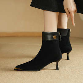 女靴女鞋小众轻奢2025秋冬手工复古外贸跨境