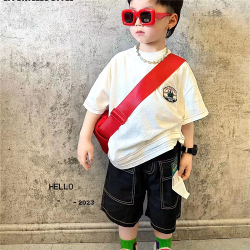 Children's T-shirt summer short-sleeved 2024 new summer half-sleeved small and medium-sized boys' tops T-shirts children's clothing trendy children