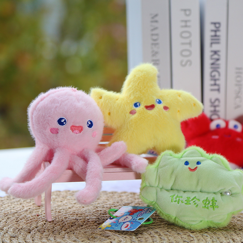 Cross-Border Marine Animal Plush Toy Pendant, Cute Whale Doll, Dolphin Doll, Bag Pendant, Shark Catcher