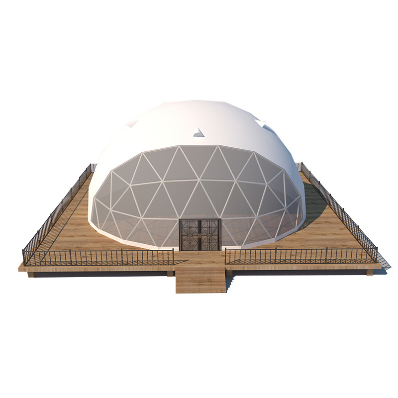 Gran cabina esférica al aire libre tienda esférica actividad de cubierta translúcida celebración de bodas banquete de vino invernadero de actividad temporal