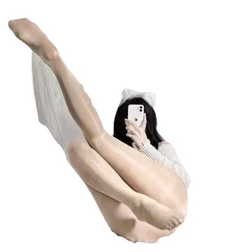 Pearlescent stockings, pearlescent, shiny and translucent stockings, pantyhose, bare leg socks, open invisible crotch, moonlight gray glossy stockings