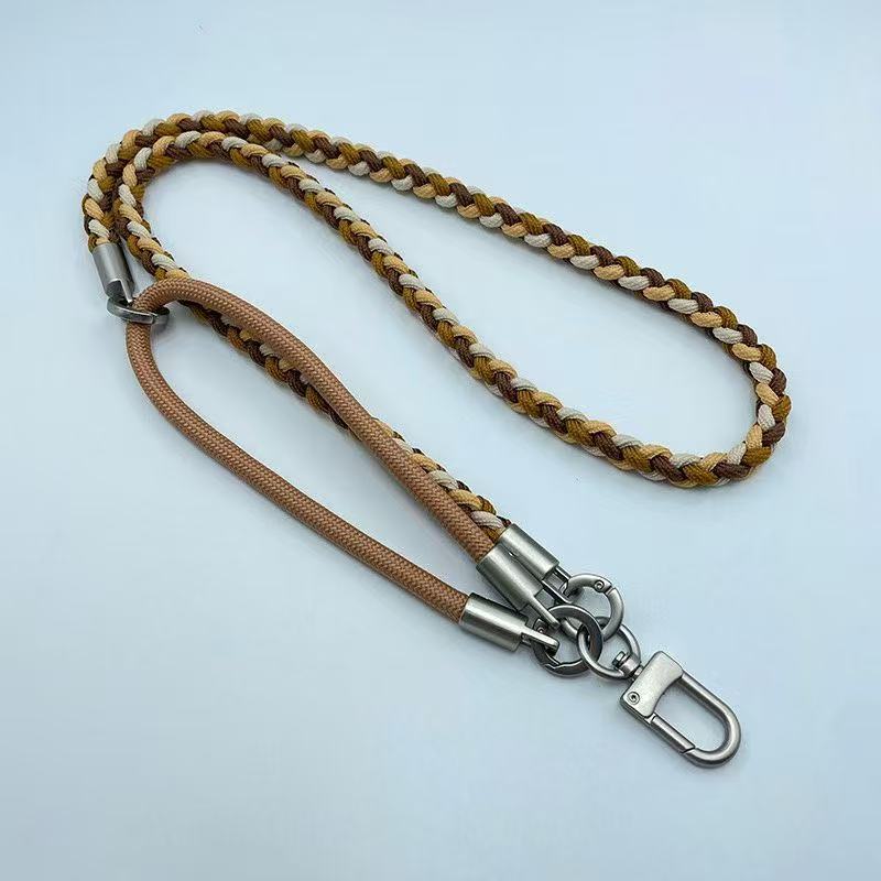 现货7mm三合一编织挎脖手机挂绳适用苹果通用保护壳户外防丢失绳