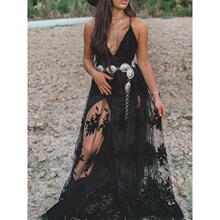 V 40395 Sleeveless V-neck maxi dress ���� V ��¶�ȳ�ȹ