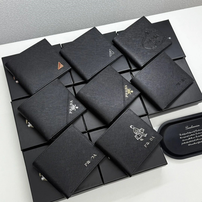 M05 Robot Silver Small Triangle Wallet Black Calfskin Card Holder M05 Robot Silver Small Triangle Wallet Black Calfskin Card Holder
