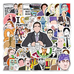 50 pieces of The Office themed personalized cross-border American TV series creative DIY skateboard water cup luggage sticker