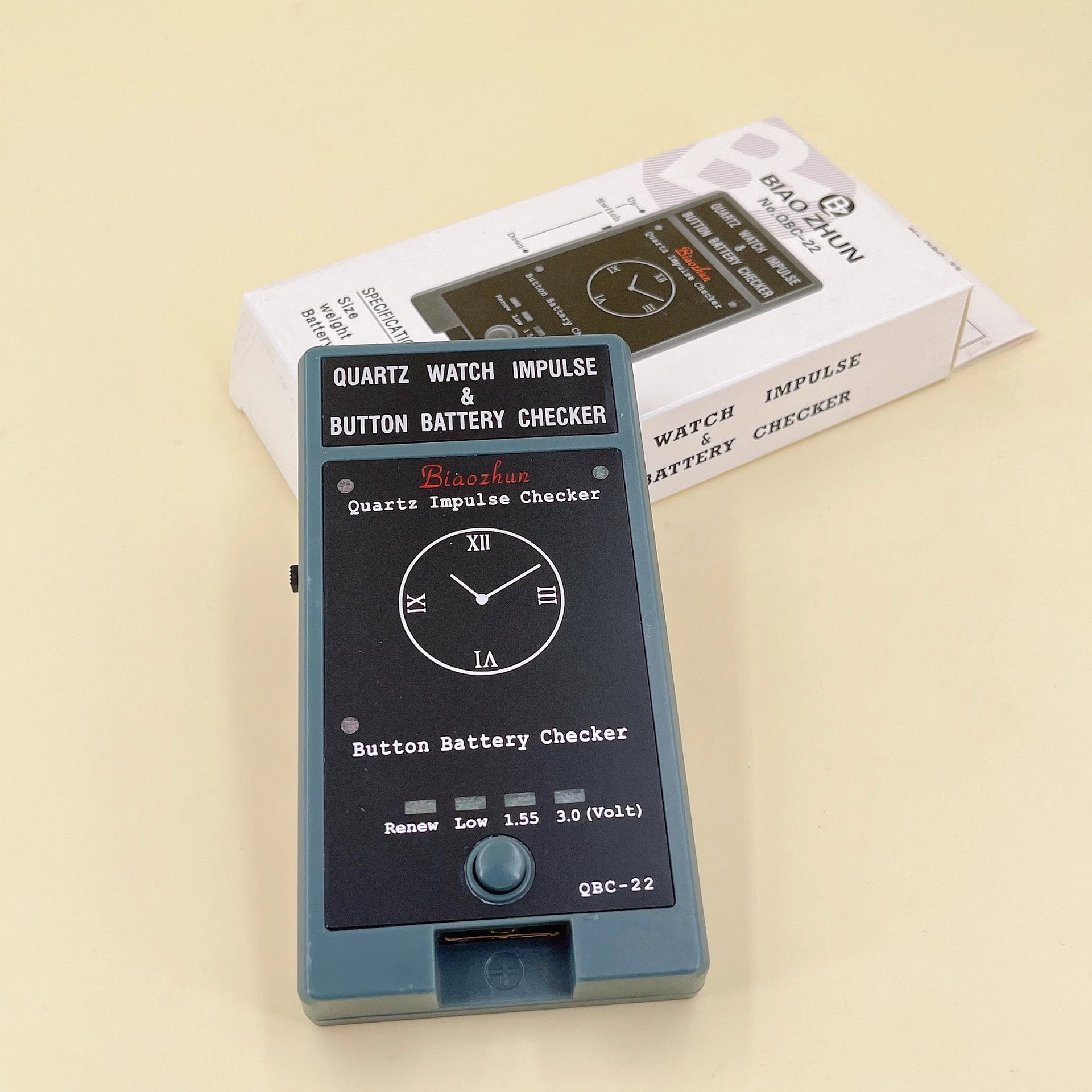 石英表机芯检测仪手表纽扣电池电量测试仪 修表工具 QBC-22测表仪